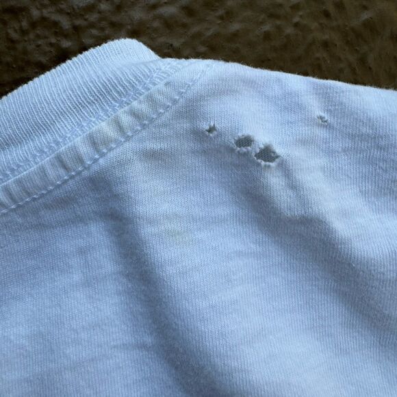 90’s  Aliens Many Faces T-shirt Size XL Funny Joke Humor Vintage White Green - Picture 8 of 10